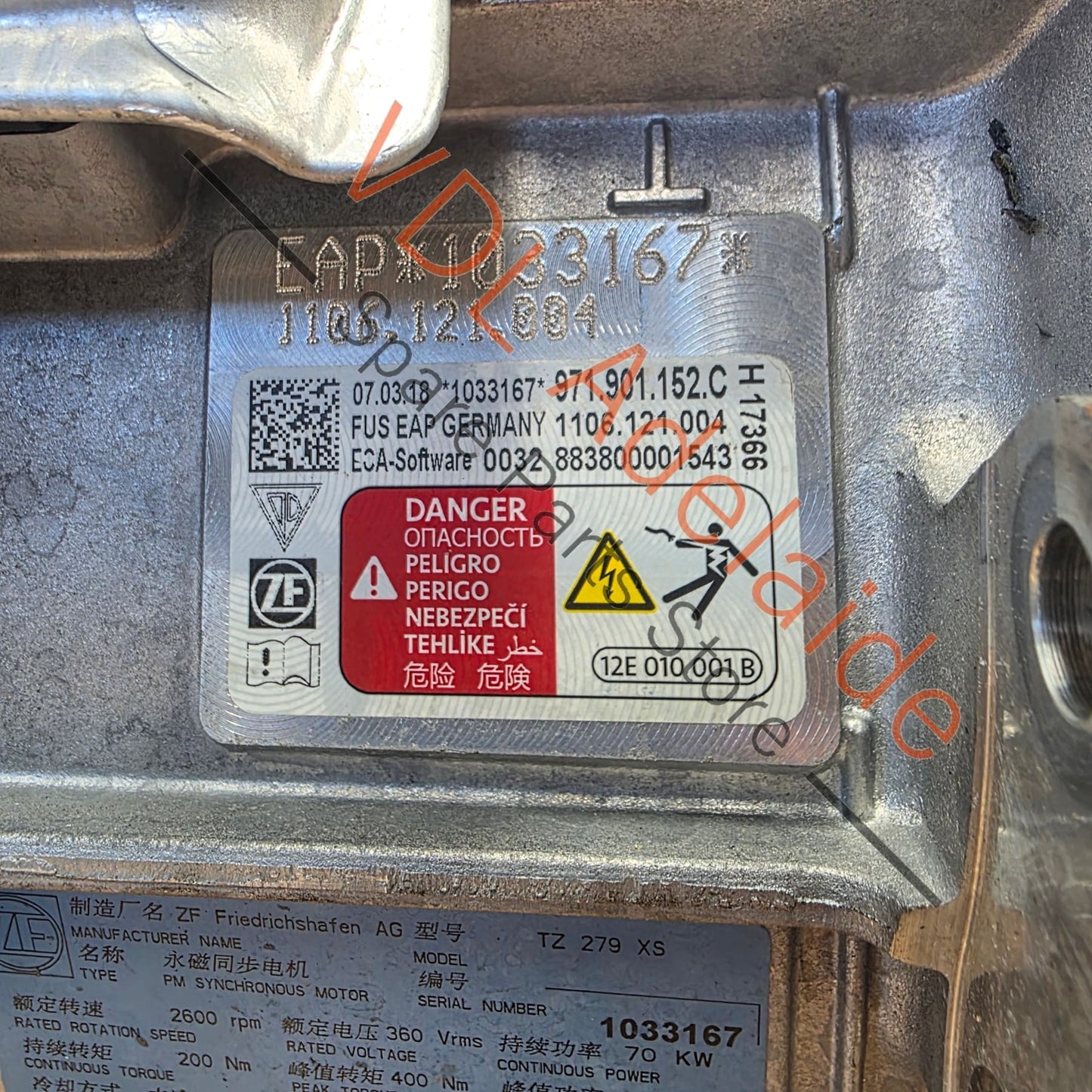 971901152F 971901152D    Porsche Panamera 100kw e-Hybrid Traction Motor Electric Drive 971901152F 971901152D