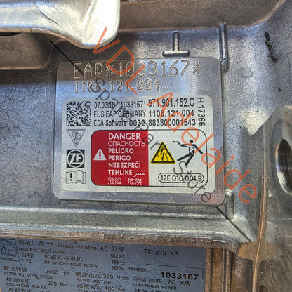 971901152F 971901152D    Porsche Panamera 100kw e-Hybrid Traction Motor Electric Drive 971901152F 971901152D