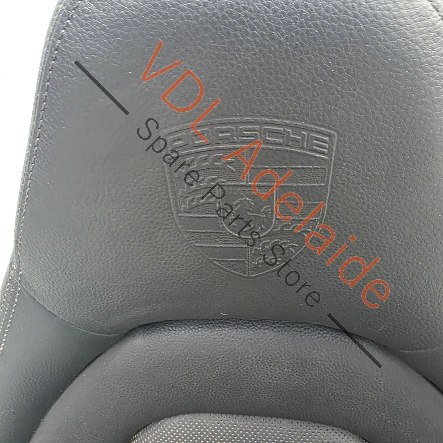 971881806FBGDB     Porsche Panamera Front Right Seat with Crest Logo Emblem in Headrest 971881806FB GDB