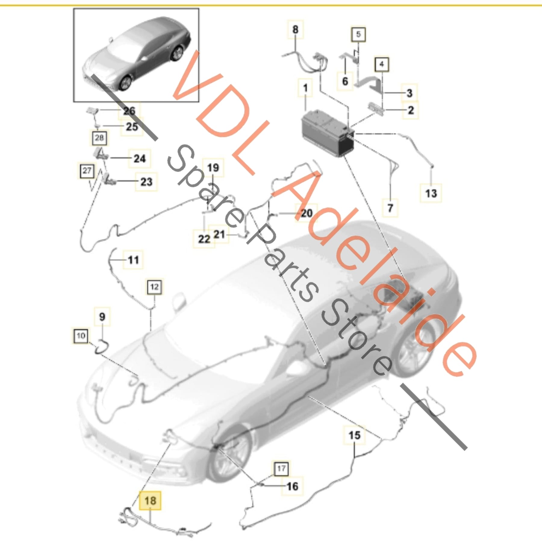 973971111B 973971111    Porsche Panamera 971 Steering Rack Wiring Harness Cable 973971111B 973971111