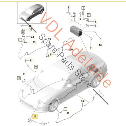 973971111B 973971111    Porsche Panamera 971 Steering Rack Wiring Harness Cable 973971111B 973971111