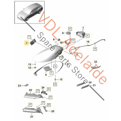9A790739900 4M0907399A    Porsche Panamera 971 PDLS Headlight Control Module 9A790739900 4M0907399A