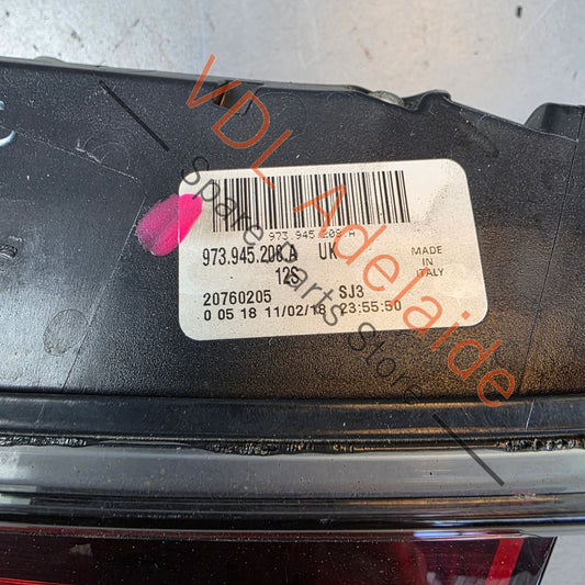 973945208A     Porsche Panamera 971 Rear Right Inner Tail Light Dark Tint 973945208A