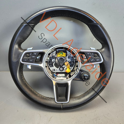 971419091SFA34 971959256G 95B419732BGT8 971998540GT8  Porsche PSRB Sport Mode Chrono Multifunction Black Steering Wheel w PDK Paddles 971419091DH 971419091SF A34