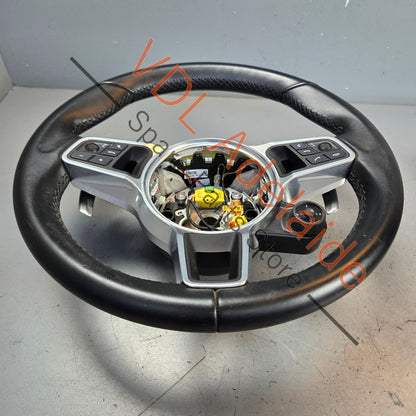 971419091SFA34 971959256G 95B419732BGT8 971998540GT8  Porsche PSRB Sport Mode Chrono Multifunction Black Steering Wheel w PDK Paddles 971419091DH 971419091SF A34