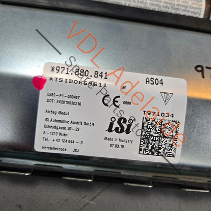 971880841     Porsche Panamera 971 Knee Airbag 971880841