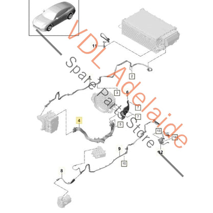 971971013A 971971013G   Porsche Hybrid Drive Motor HV Leads Wiring Cables 971971013A 971971013G