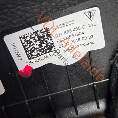 971863488C    Porsche Panamera Leather Centre Console Armrest Arm Rest Drinks Cover Trim 971863488C 21U