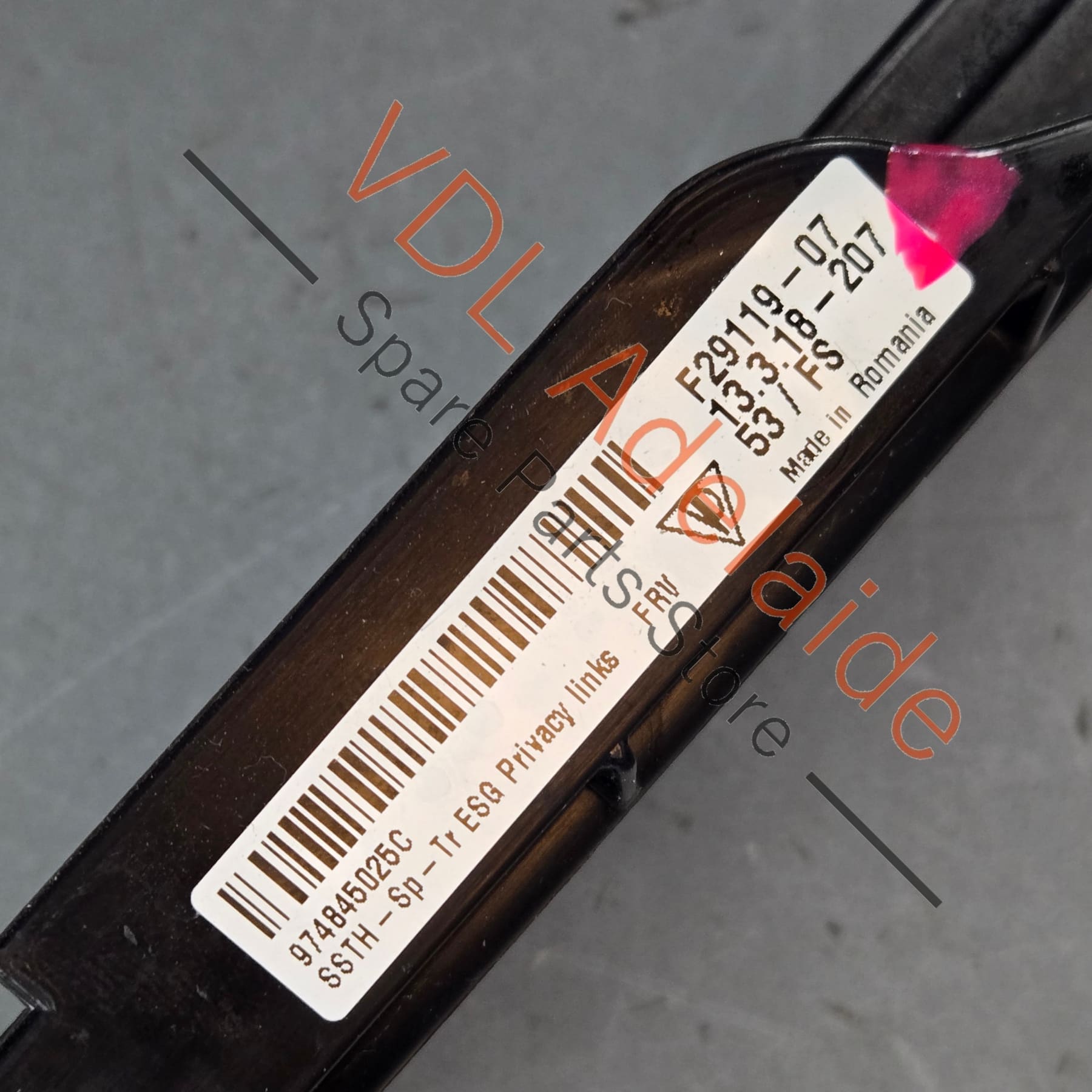 974845025C    Porsche Panamera Turismo 971 Rear Left Door Quarter Window Privacy Glass Tinted