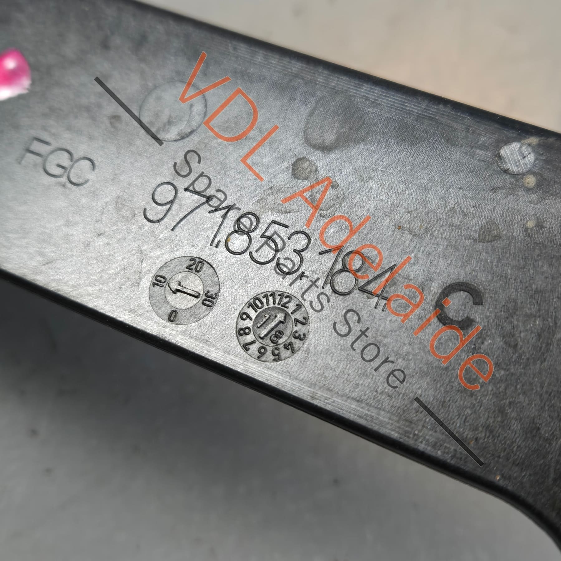 971853184    Porsche Panamera 971 Right Front Door Exterior B Pillar Trim Gloss Black 971853184