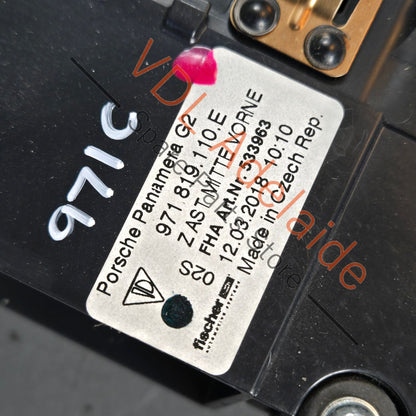 971819110E 971819110FOV3   Porsche Panamera Gloss Black Front Dash Air Conditioning Vent 971819110F OV3