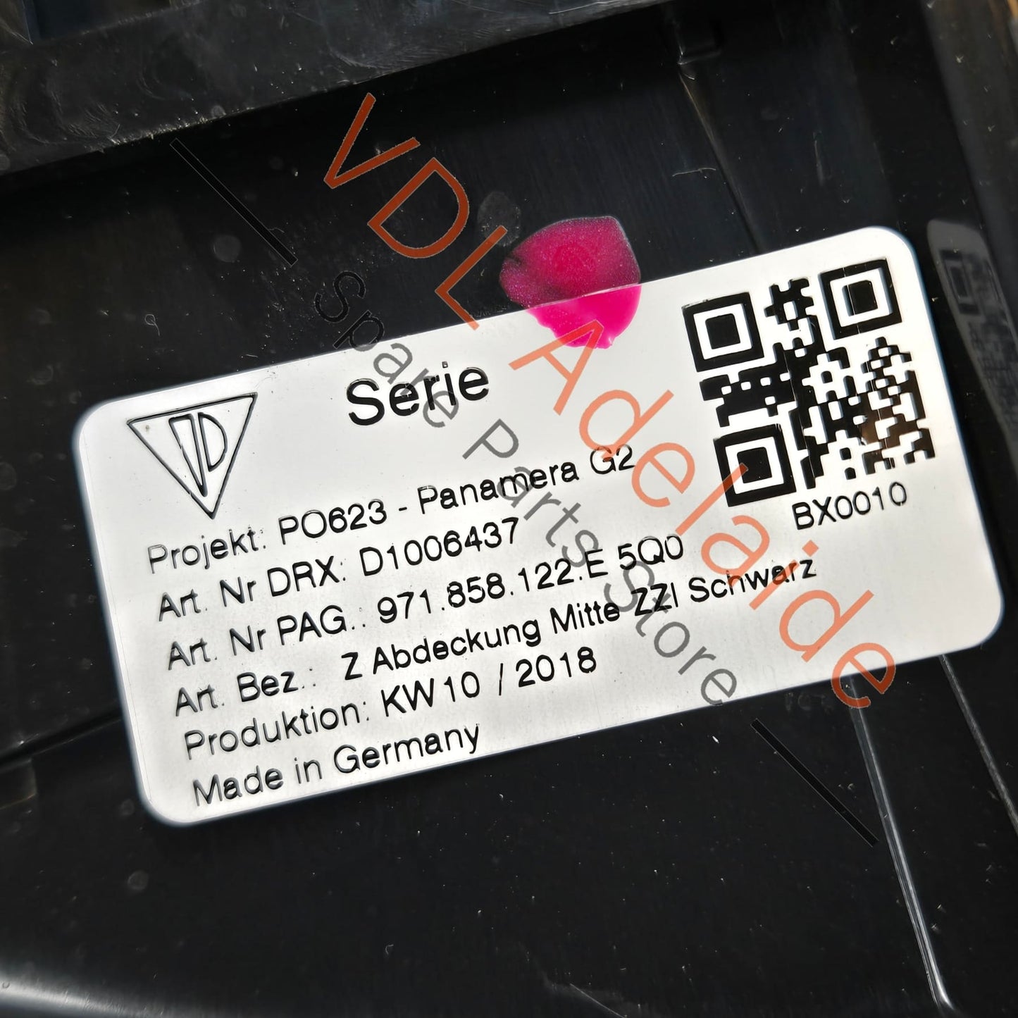 971858122E5Q0 971858122E   Porsche Panamera 971 Sport Chrono Centre Dashboard Clock Trim 971858122E 5Q0