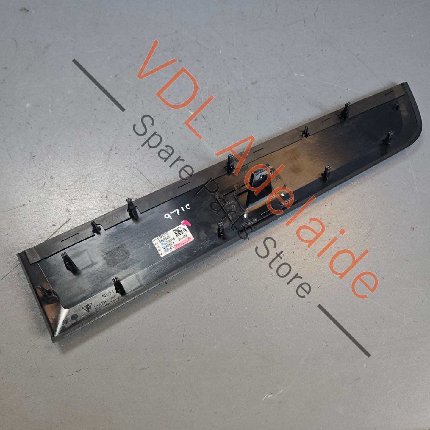 971854378A    Porsche Panamera 971 Left Passenger Side Dash Molding Trim for RHD Gloss Black 971854378A