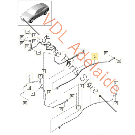 971121084E   Porsche Panamera 971 Coolant Pipe 971121084E