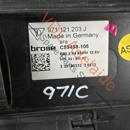 PAE121203A 9A712120301  Porsche Panamera 971 Radiator Fan Assembly PAE121203A