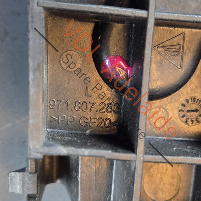 971807283   Porsche Panamera 971 Left Side Fender Bracket Guide Rail 971807283