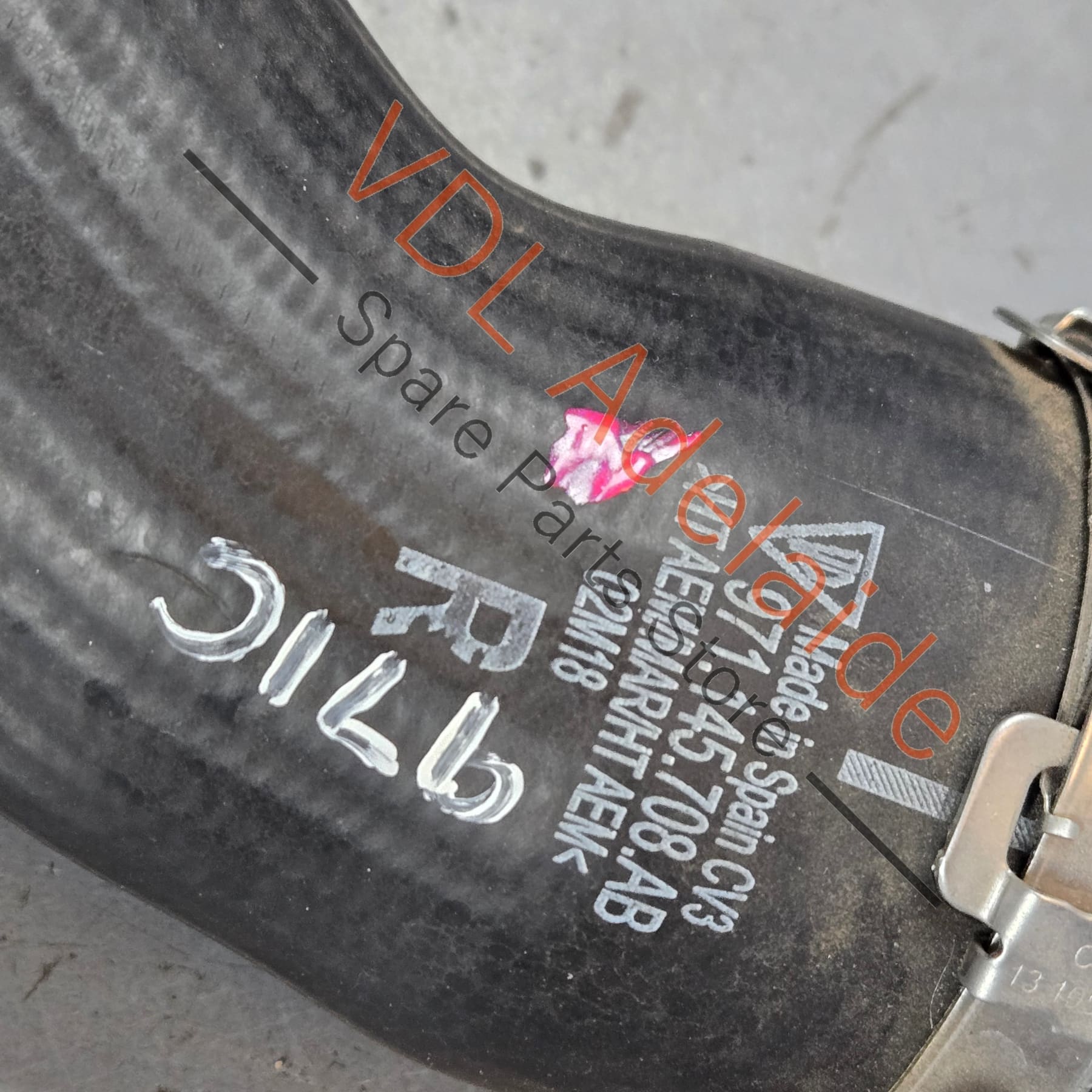 971145708AB   Porsche Panamera 971 Charge Air Cooler Intercooler Pipe Hose Right Upper 971145708AB