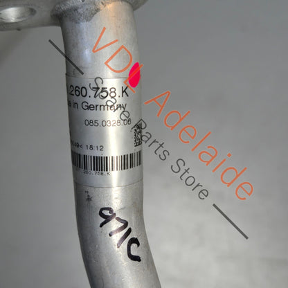 971260758K 971260758T  Porsche Panamera 971 V6 Refrigerant Gas AC Pressure Pipe Hose 971260758T 971260758K