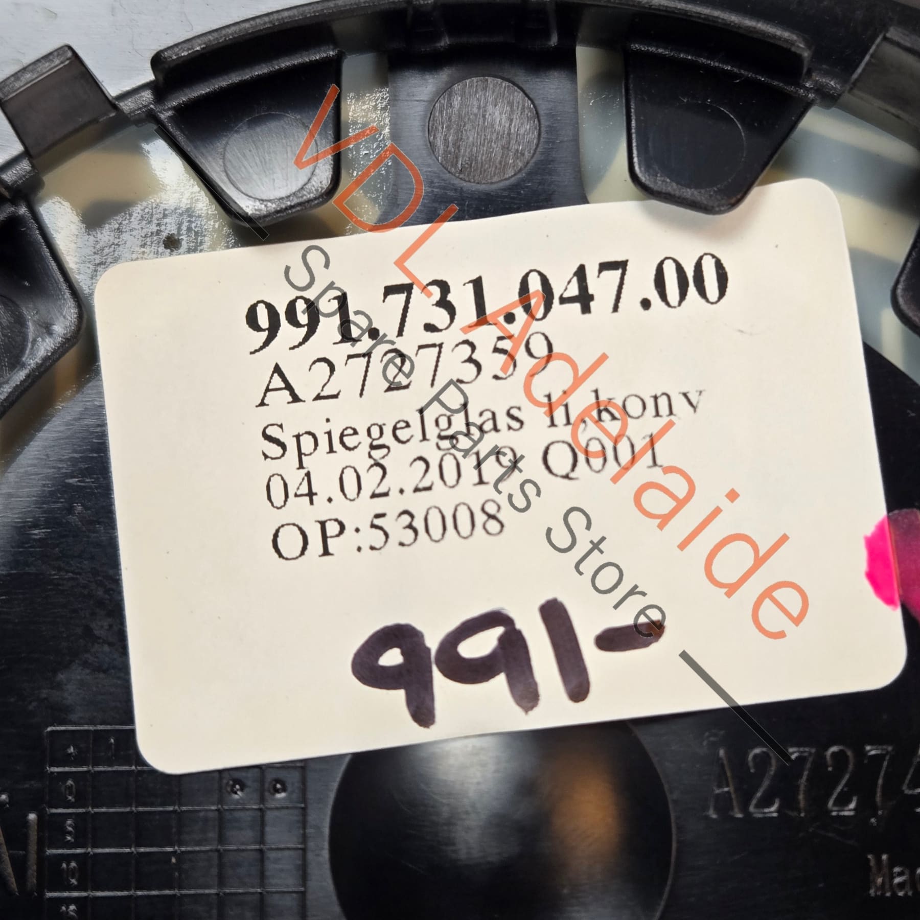 99173104700     Left Door mirror glass Porsche 991.1 991.2 RHD 99173104700 Convex