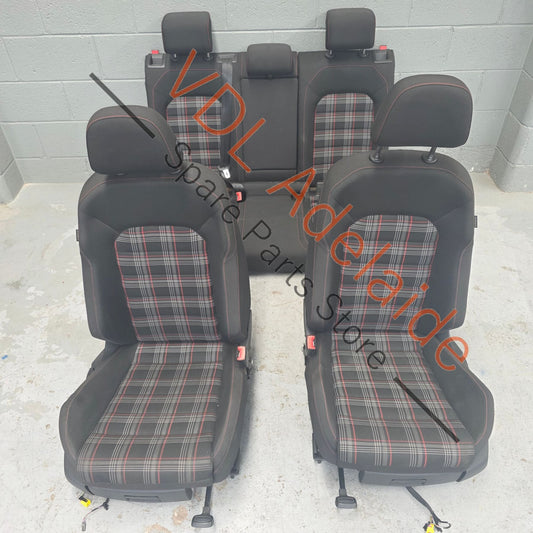      VW Golf MK7 Gti Set of Tartan Fabric Seats