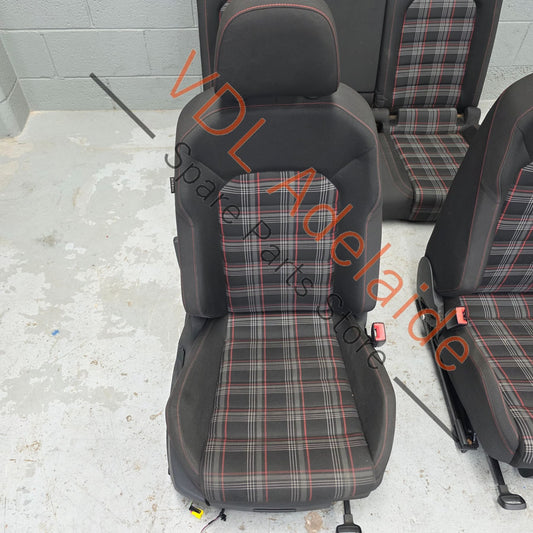      VW Golf MK7 Gti Set of Tartan Fabric Seats