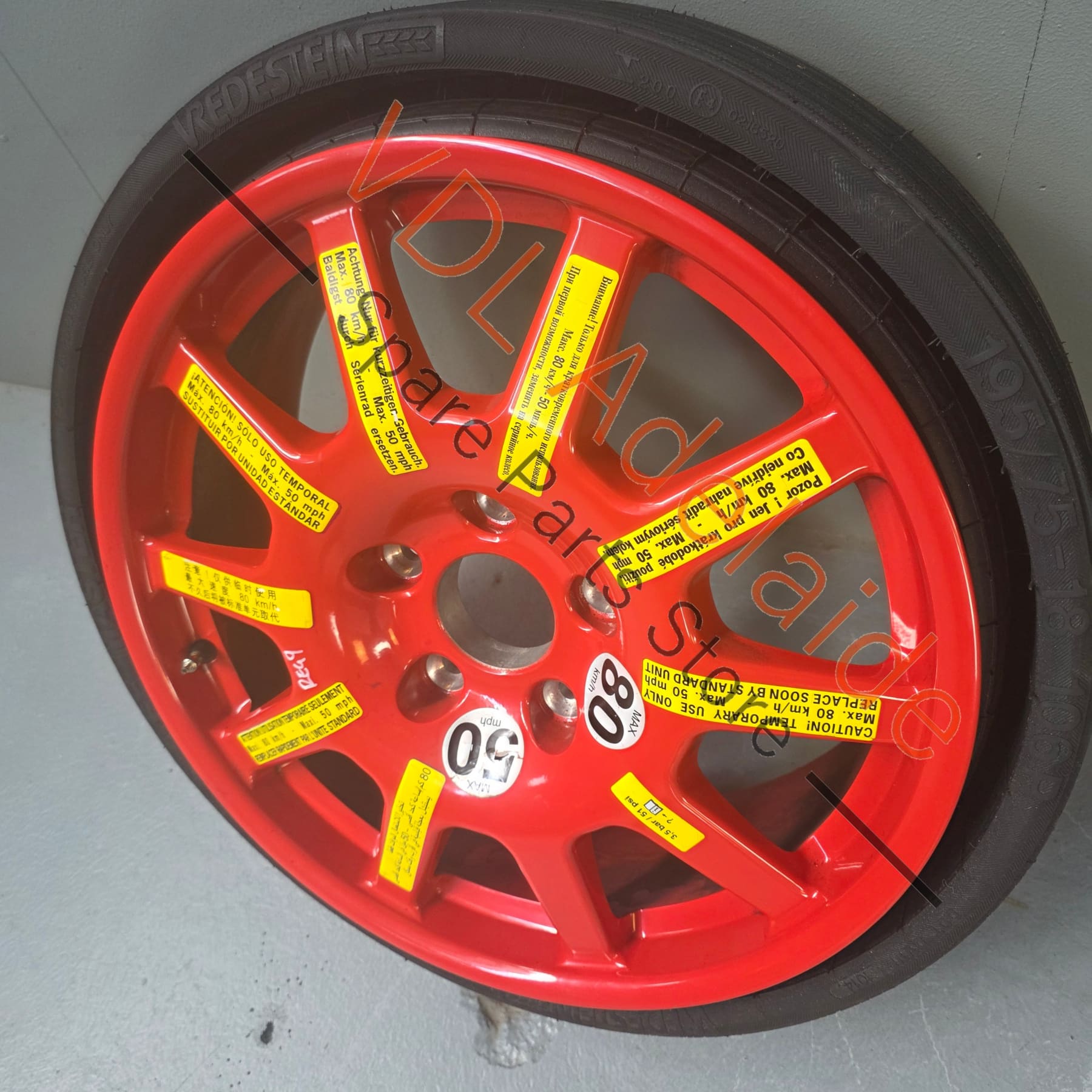 7P0601027     Volkswagen Touareg Audi Q7 Porsche Cayenne Collapsible Spare Wheel Space Saver 7P0601027