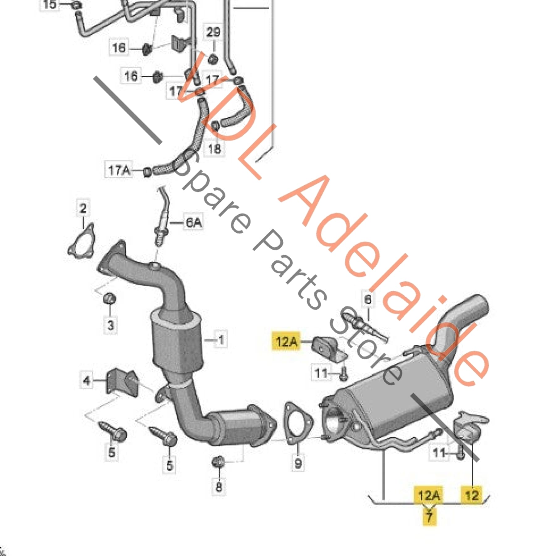 7P6254800AX     Audi Q7 Touareg 3.0 2011-2017 Diesel Particulate Filter DPF 7P6254800AX for CJGA, CJGC, CJMA, CRCA+
