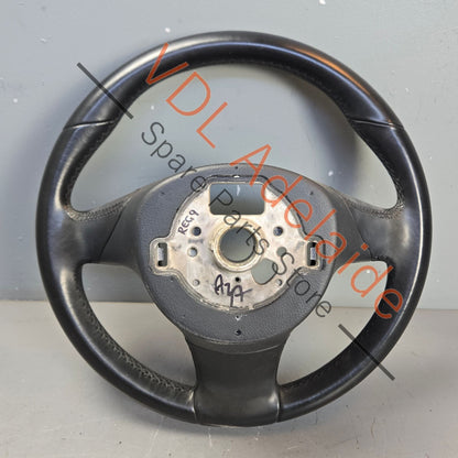 7P6419091NGB   VW Touareg 7P Steering Wheel Black Leather 7P6419091 NGB Including switches 155xxxkm