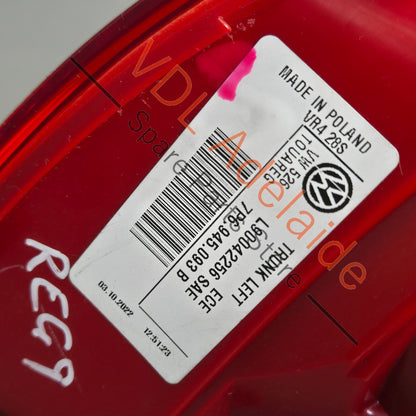 7P6945093B   VW Touareg 7P Rear Left Tailgate Tail Light Taillight Inner 7P6945093B