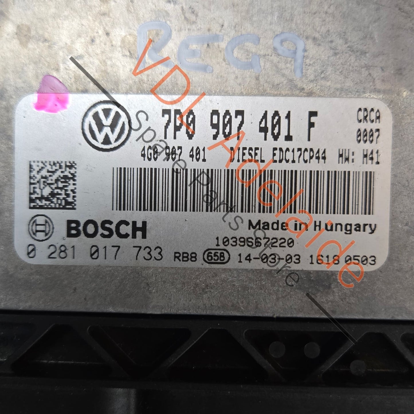7P0907401F   VW Touareg 7P CRCA V6 ECU & Key Set incl Steering Lock & BCM2 7P0907401F 7P1907401D 7P6907530J 4H0907064EM