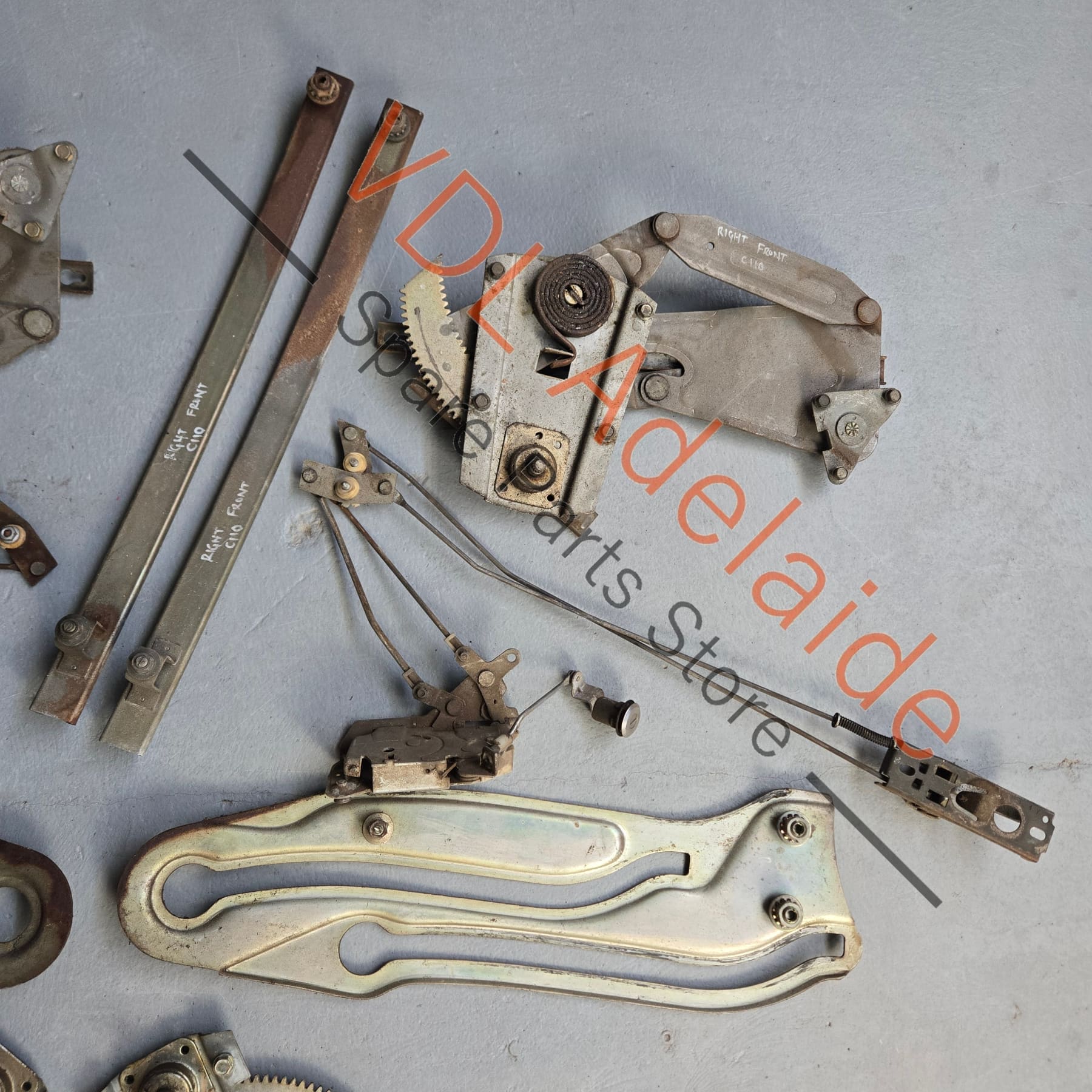 Datsun C110 240K GT Coupe Set of Window Winder and Door Lock Mechanisms