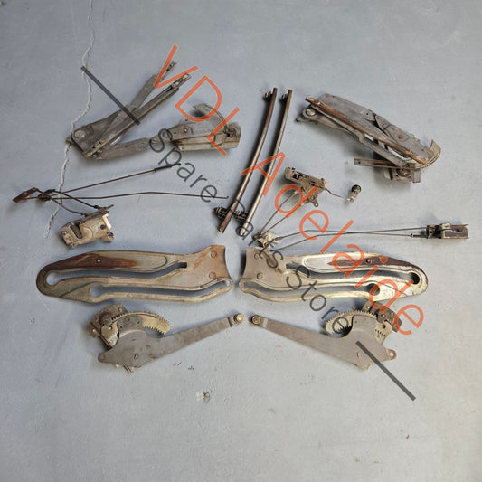 Datsun C110 240K GT Coupe Set of Window Winder and Door Lock Mechanisms