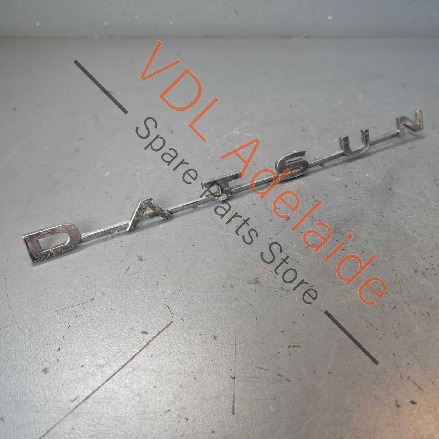 Datsun 1600 510 Rear Panel Boot Badge Emblem Genuine Cast Chrome #02