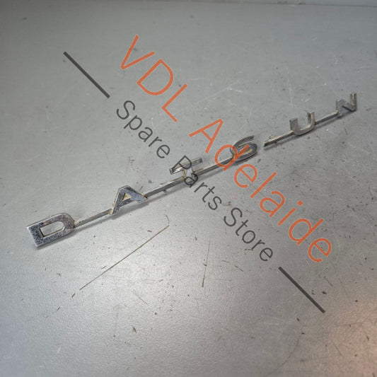 Datsun 1600 510 Rear Panel Boot Badge Emblem Genuine Cast Chrome #03 **damaged stock**