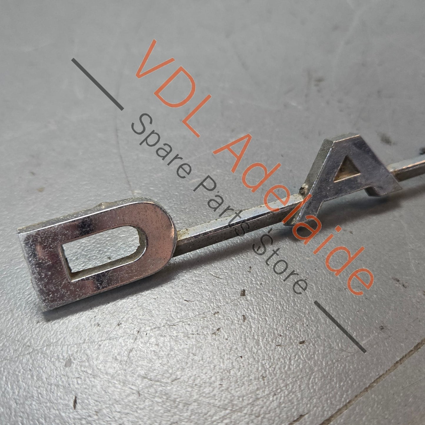 Datsun 1600 510 Rear Panel Boot Badge Emblem Genuine Cast Chrome #03 **damaged stock**