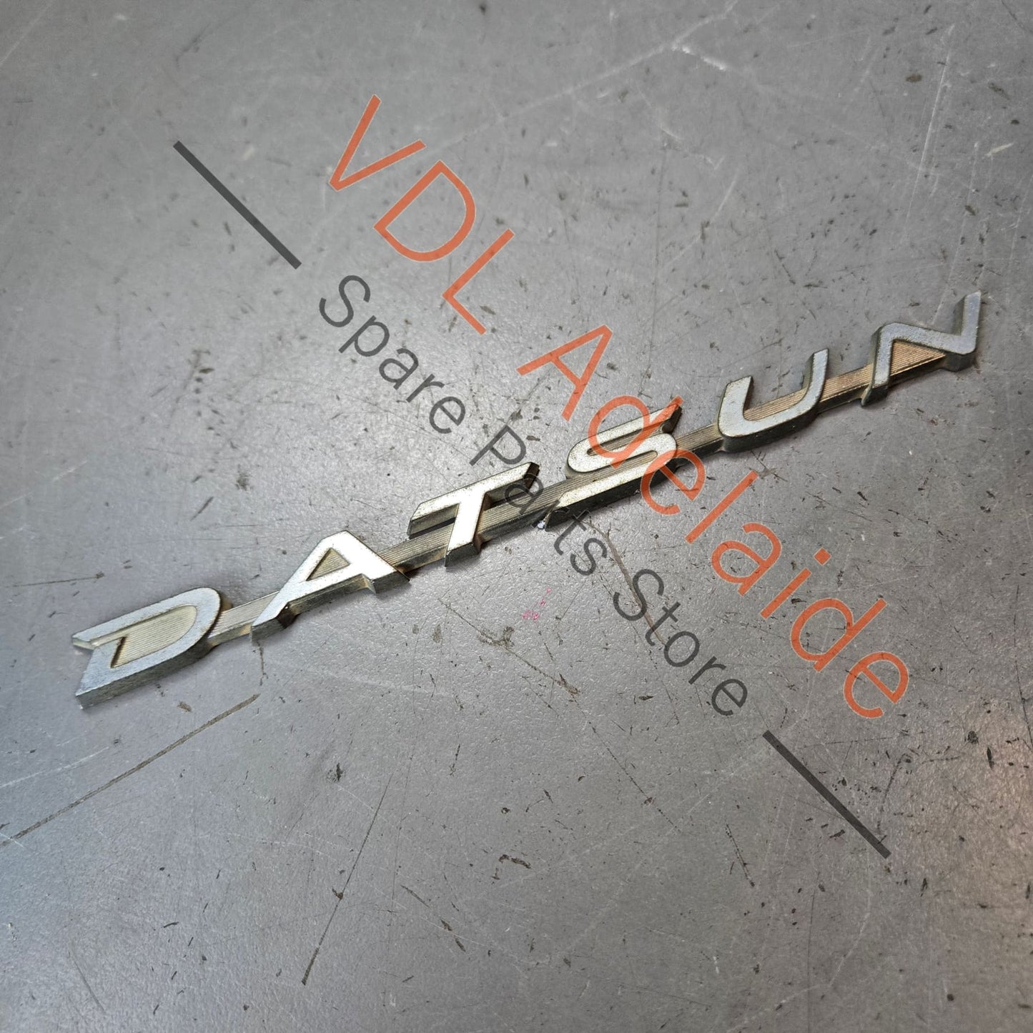 Datsun 1600 510 Rear Trunk Boot Lid Panel Badge Emblem Genuine Chrome #01