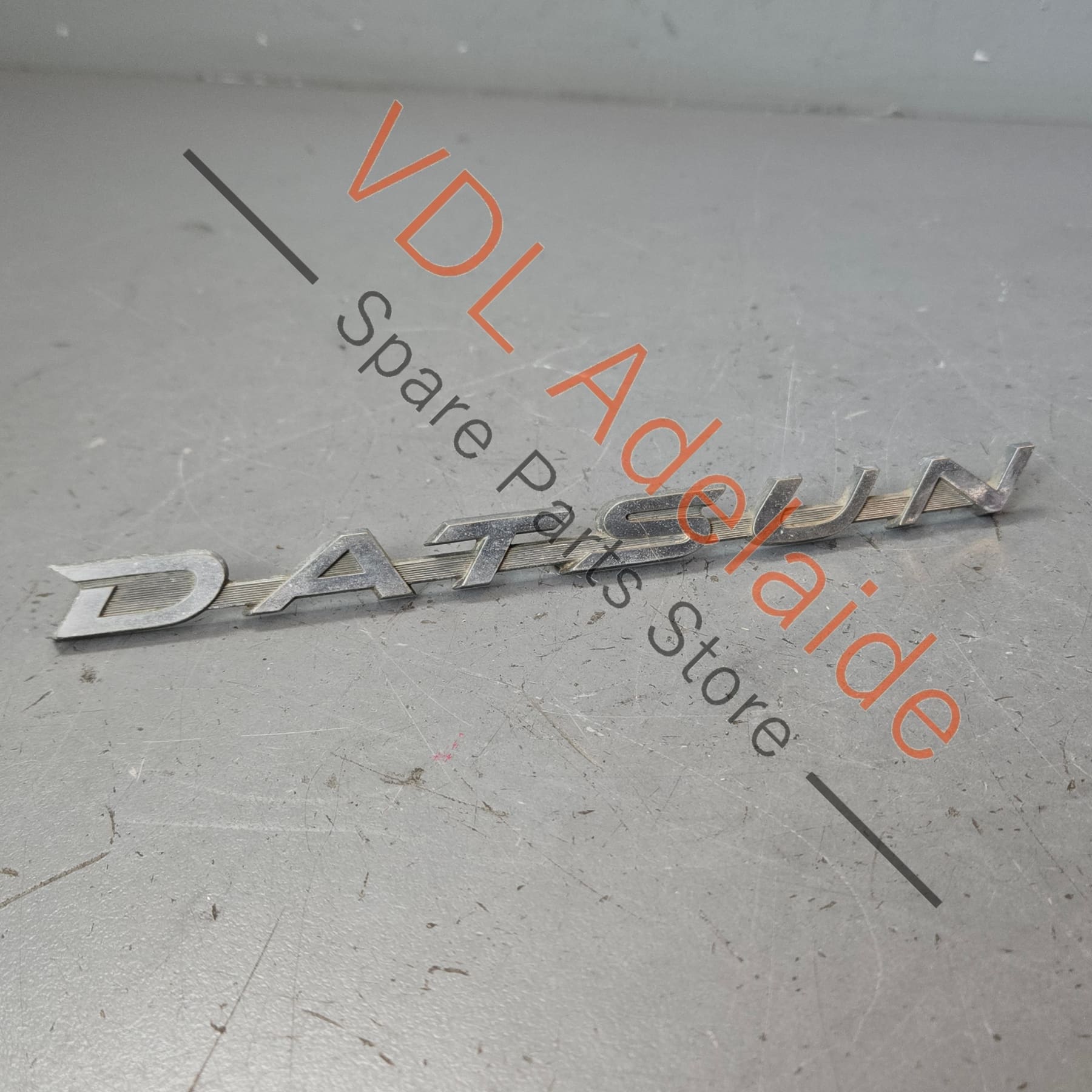 Datsun 1600 510 Rear Trunk Boot Lid Panel Badge Emblem Genuine Chrome #02