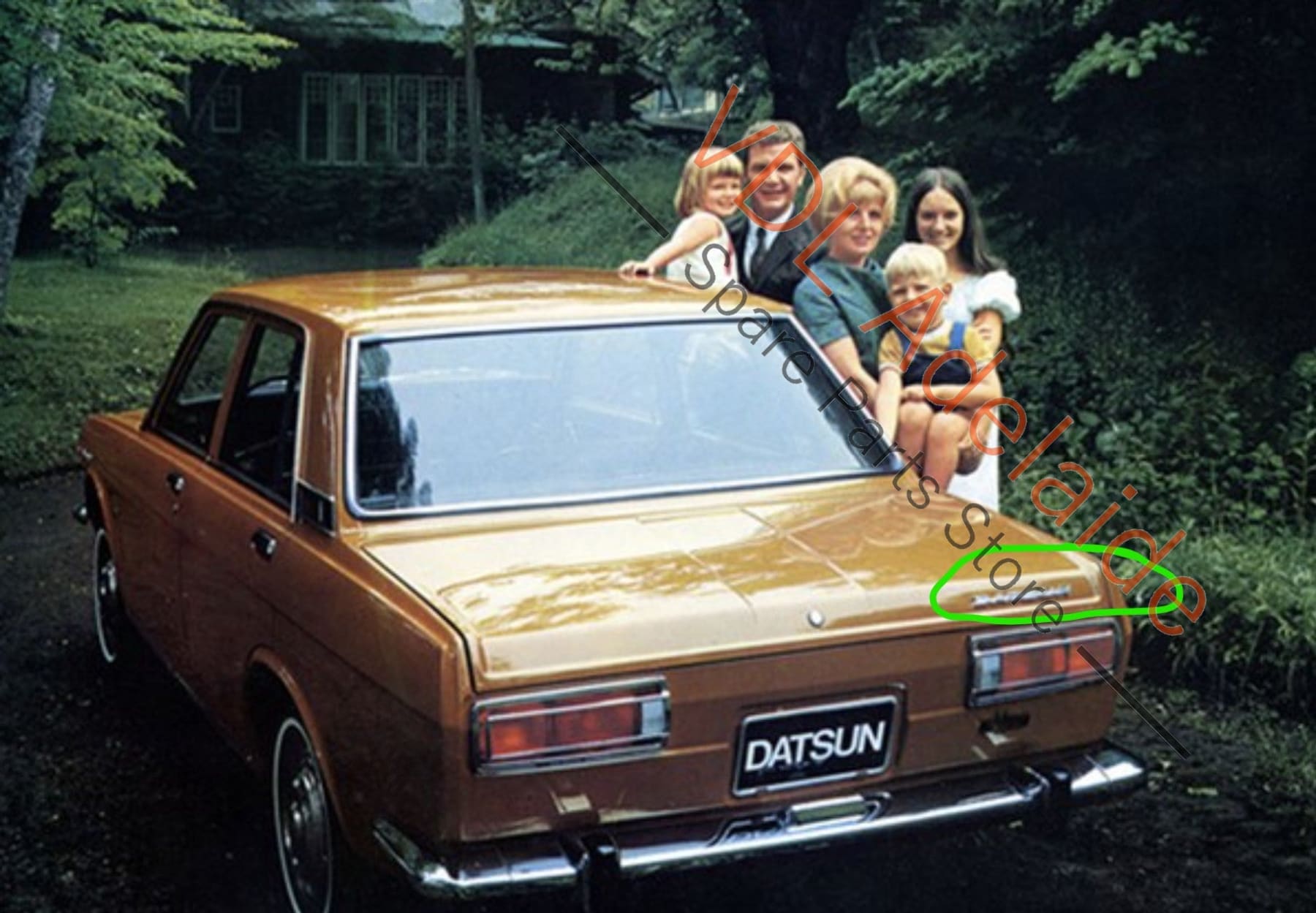 Datsun 1600 510 Rear Trunk Boot Lid Panel Badge Emblem Genuine Chrome #03