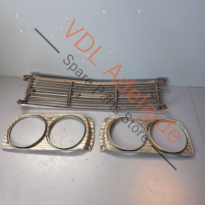 Datsun 1600 510 1968 Front Grille & Headlight Trims Complete with Centre Badge