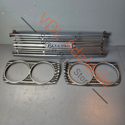 Datsun 1600 510 1968 Front Grille & Headlight Trims Complete with Centre Badge