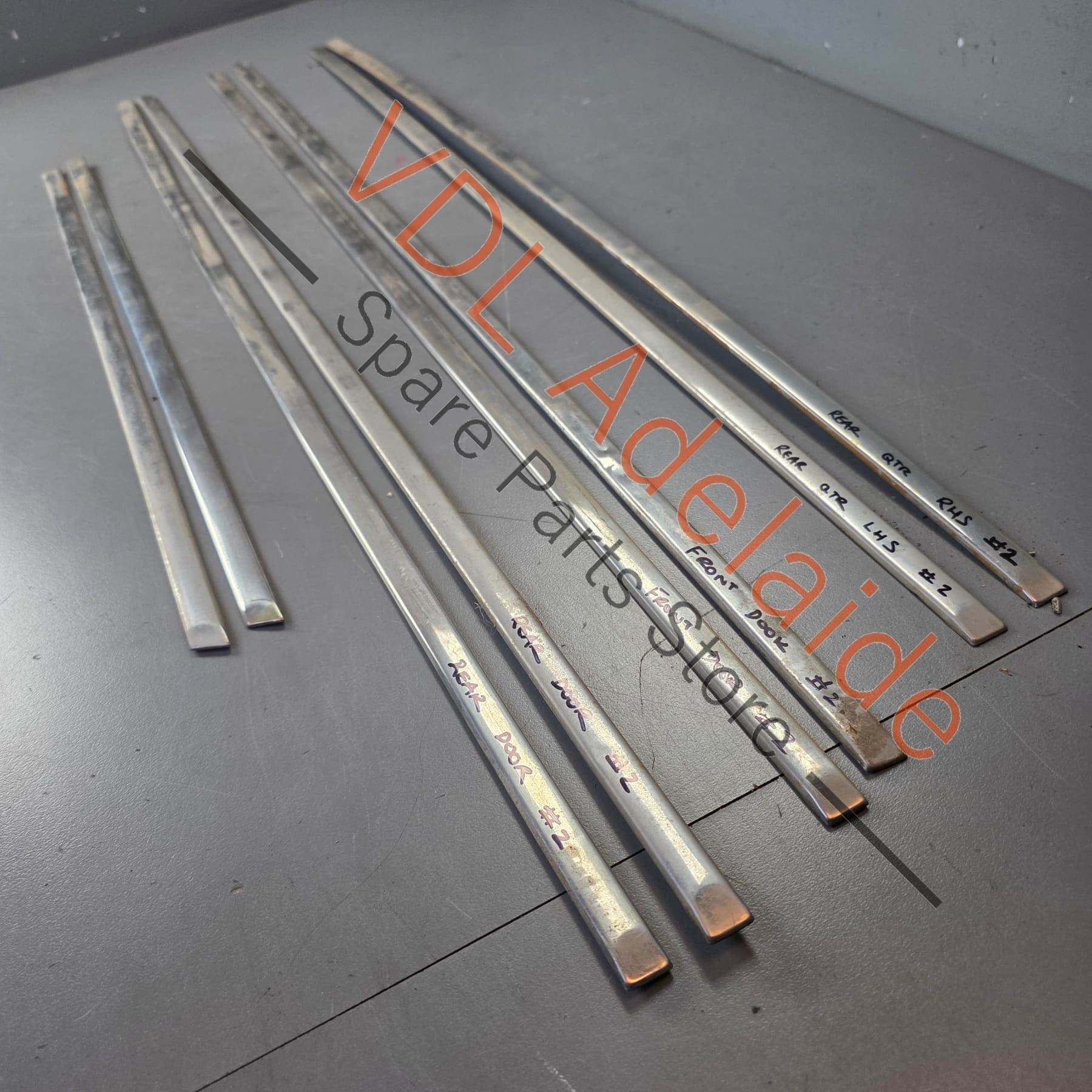 Datsun 1600 510 GL Deluxe Set of Side Chrome Trims Stainless for Fender Door & rear quarter panel #02