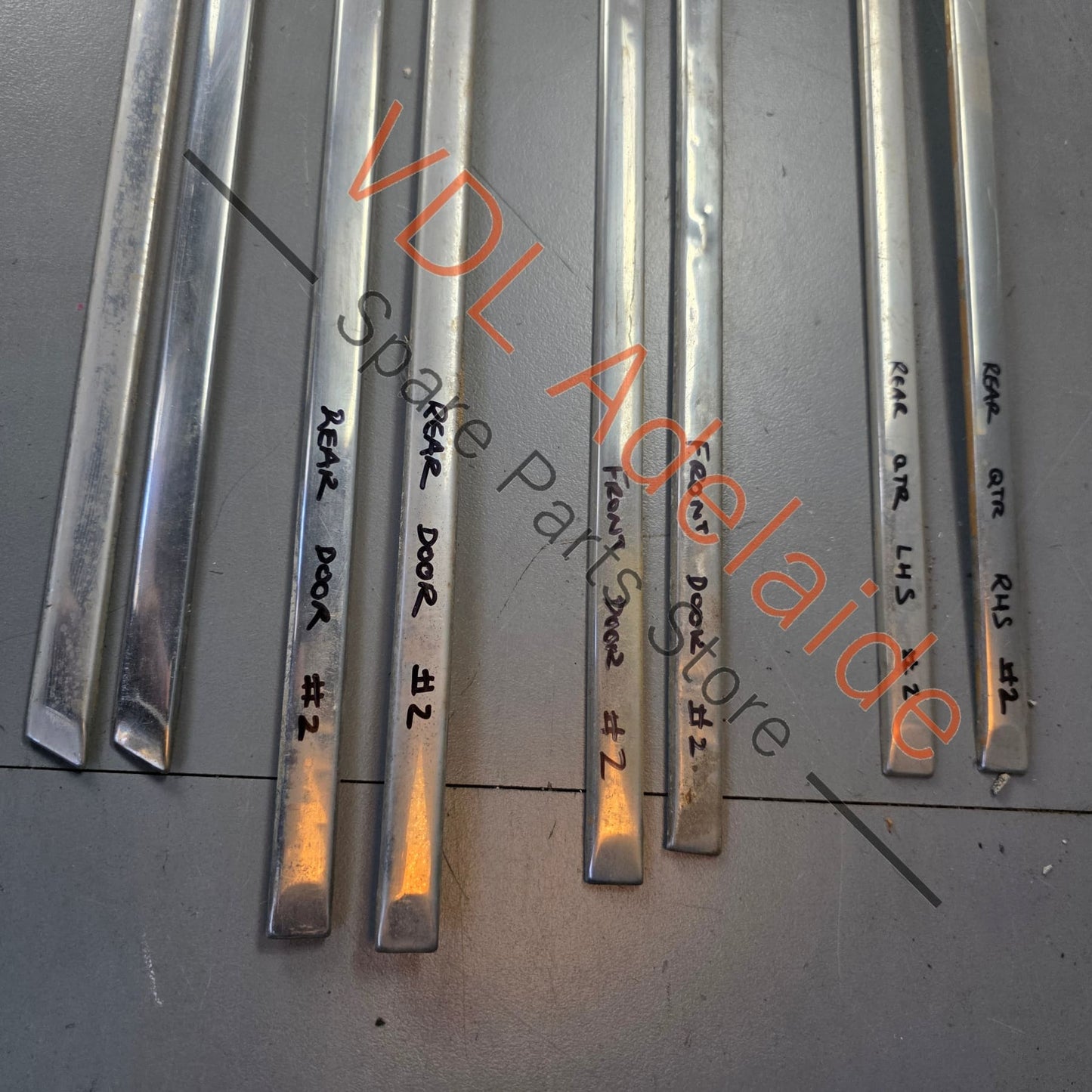 Datsun 1600 510 GL Deluxe Set of Side Chrome Trims Stainless for Fender Door & rear quarter panel #02