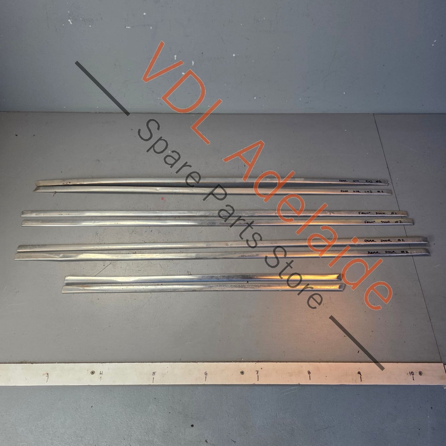 Datsun 1600 510 GL Deluxe Set of Side Chrome Trims Stainless for Fender Door & rear quarter panel #02