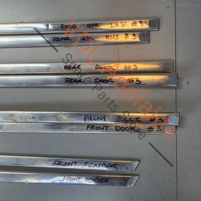 Datsun 1600 510 GL Deluxe Set of Side Chrome Trims Stainless for Fender Door & rear quarter panel #02