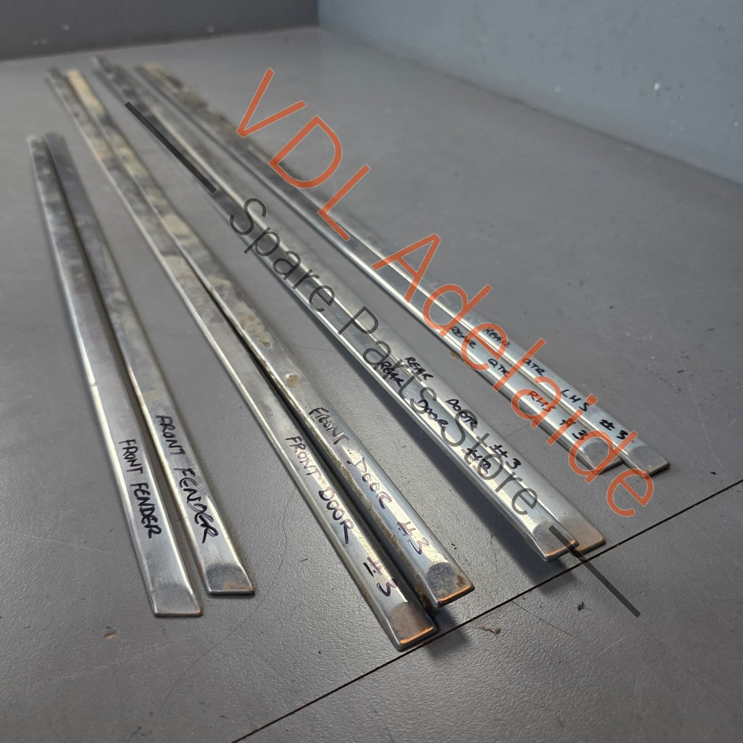 Datsun 1600 510 GL Deluxe Set of Side Chrome Trims Stainless for Fender Door & rear quarter panel #02