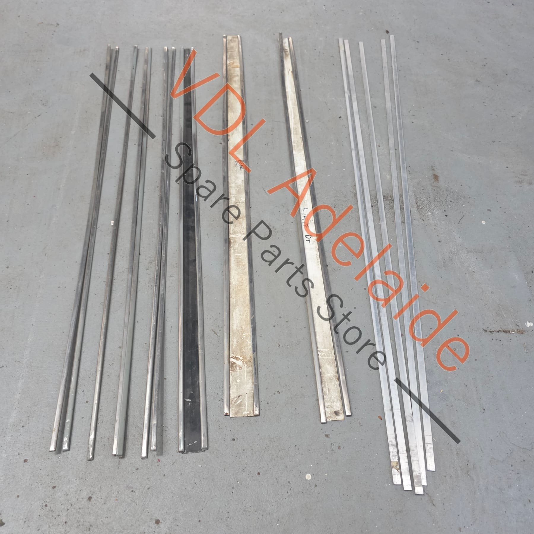 Datsun 1600 510 GL Deluxe Set of DOUBLE Dual Side Chrome Trims Stainless for Fender Door & rear quarter panel - Partial Set