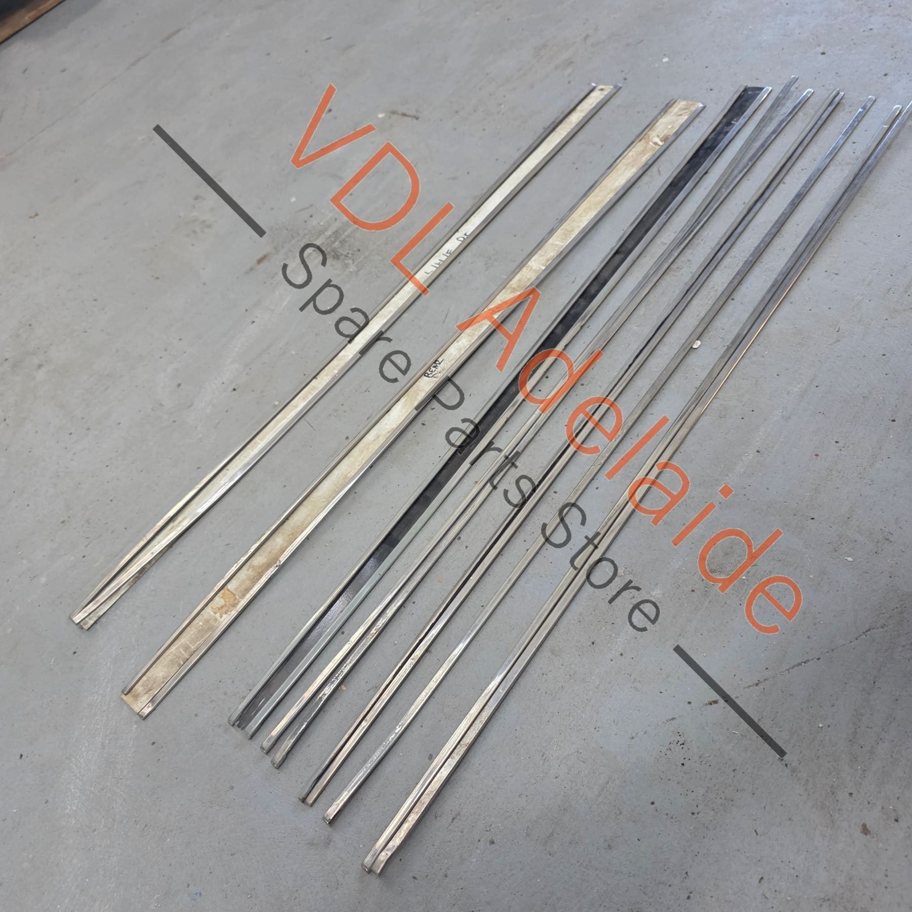 Datsun 1600 510 GL Deluxe Set of DOUBLE Dual Side Chrome Trims Stainless for Fender Door & rear quarter panel - Partial Set