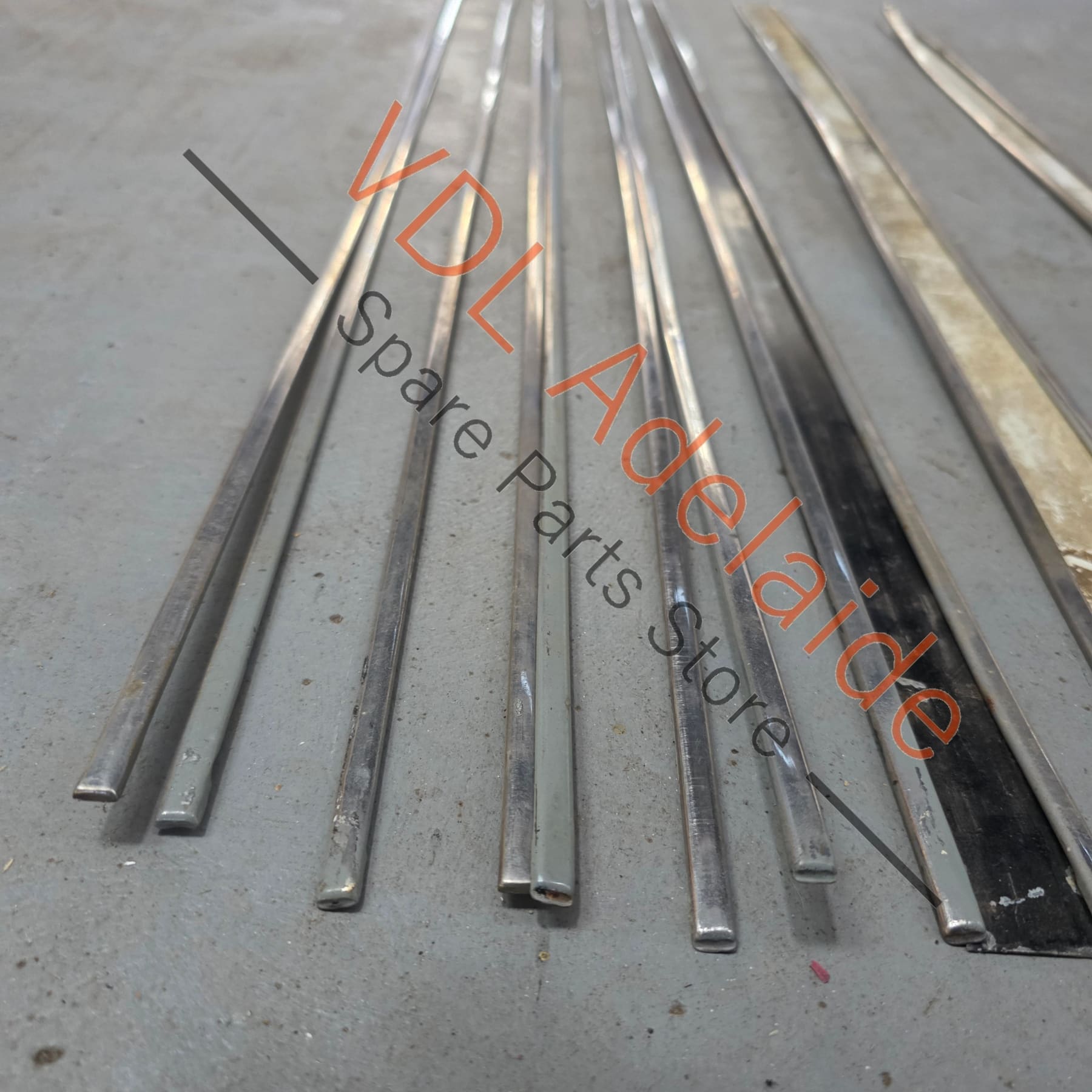 Datsun 1600 510 GL Deluxe Set of DOUBLE Dual Side Chrome Trims Stainless for Fender Door & rear quarter panel - Partial Set