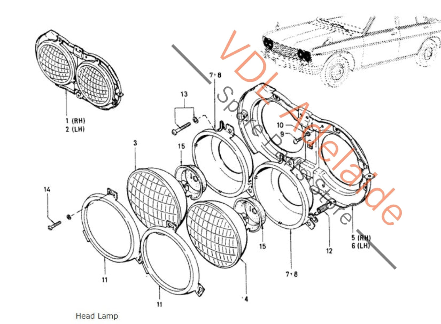 Datsun 1600 510 Front Left Headlight Retaining Frame