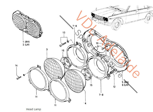 Datsun 1600 510 Front Left Headlight Retaining Frame